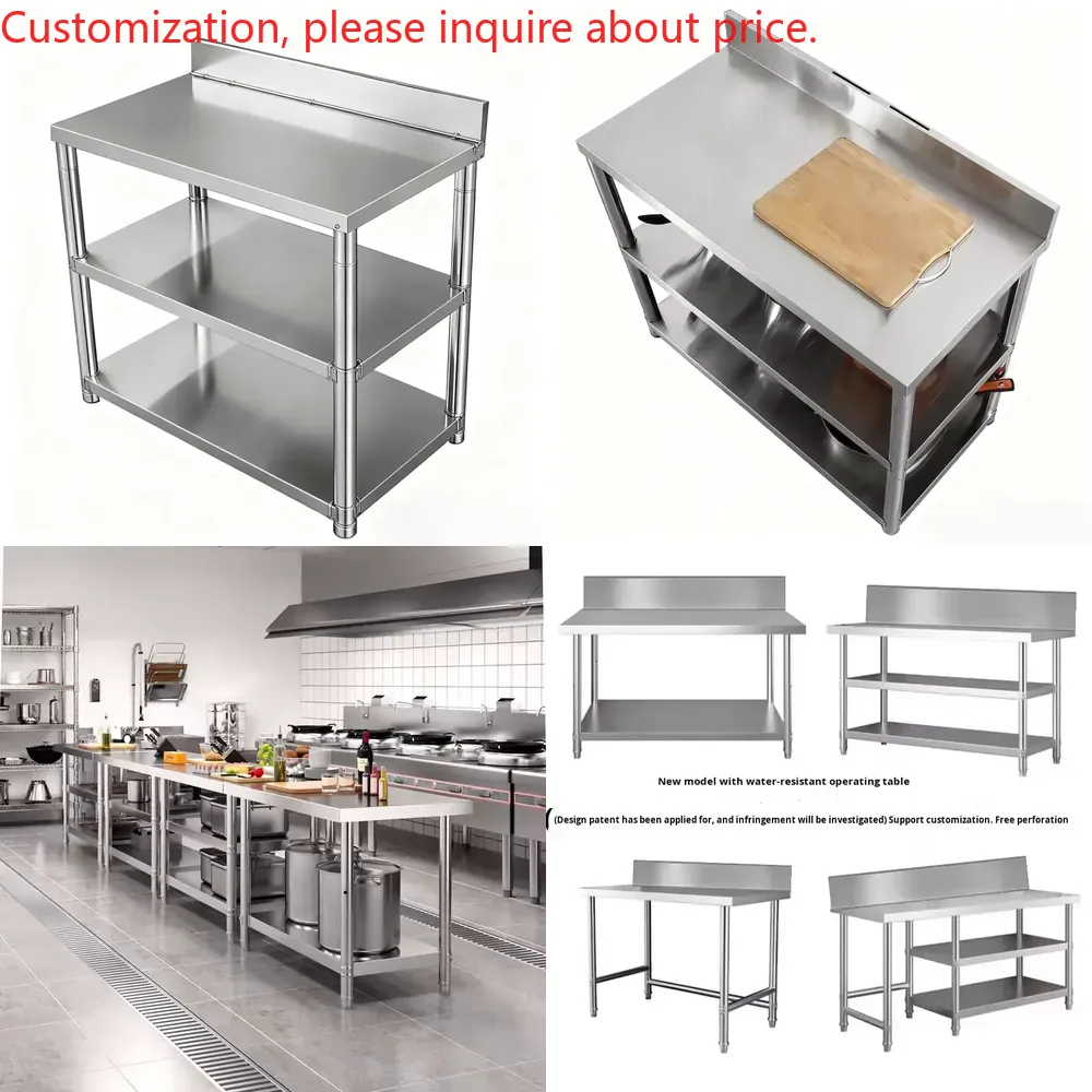 Commercial Kitchen Backsplash - โต๊ะทำงานครัวสแตนเลสพร้อมแผ่นกันน้ำกระเด็นสำหรับโรงแรมและร้านอาหาร ราคาโรงงาน