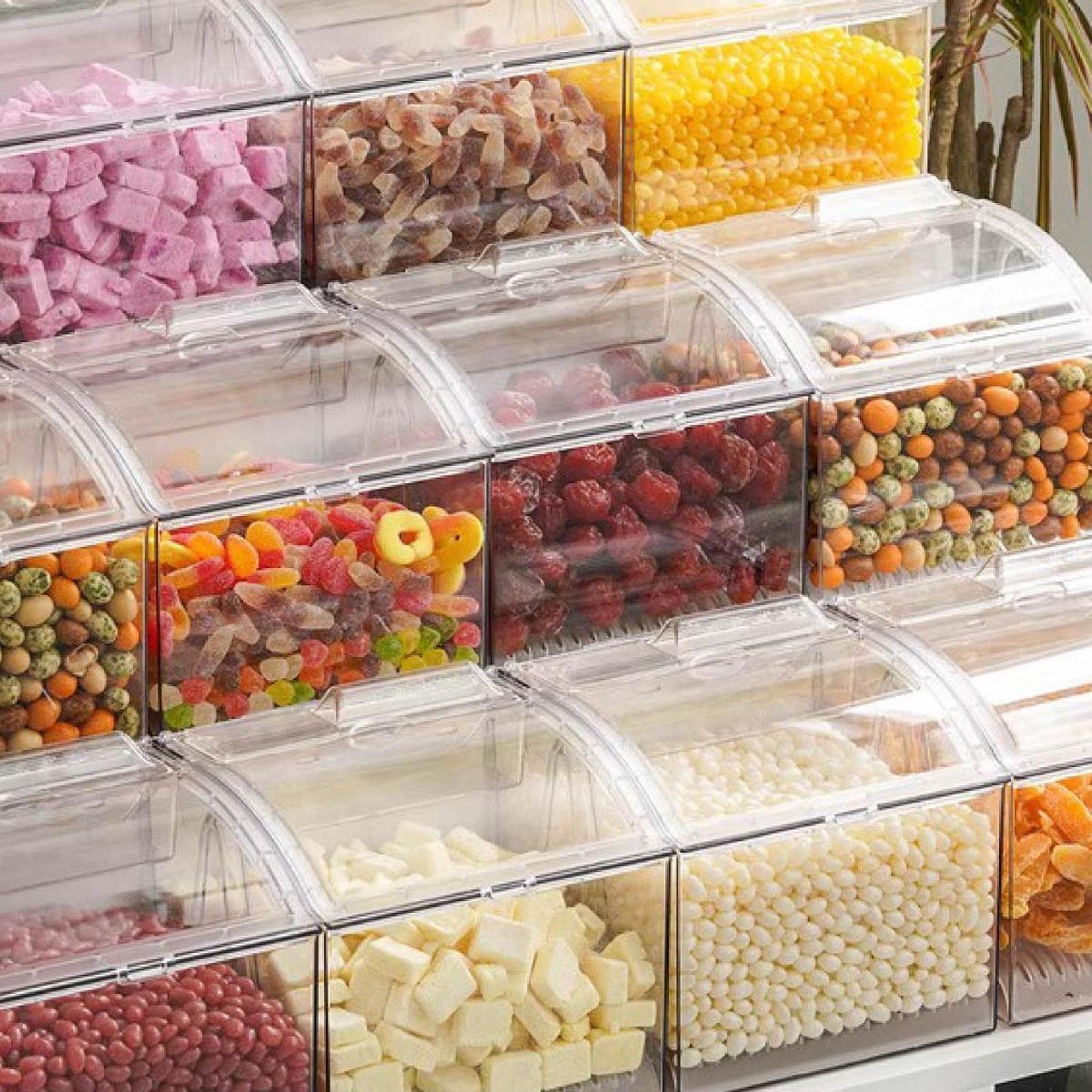 Commercial Kitchen Store - ตู้โชว์ขนมแบบเปิดด้านหน้าพร้อมฝาปิด สำหรับใส่ขนมปัง ขนมหวาน เหมาะสำหรับครัว ซูเปอร์มาร์เก็ต และเคาน์เตอร์เชิงพาณิชย์
