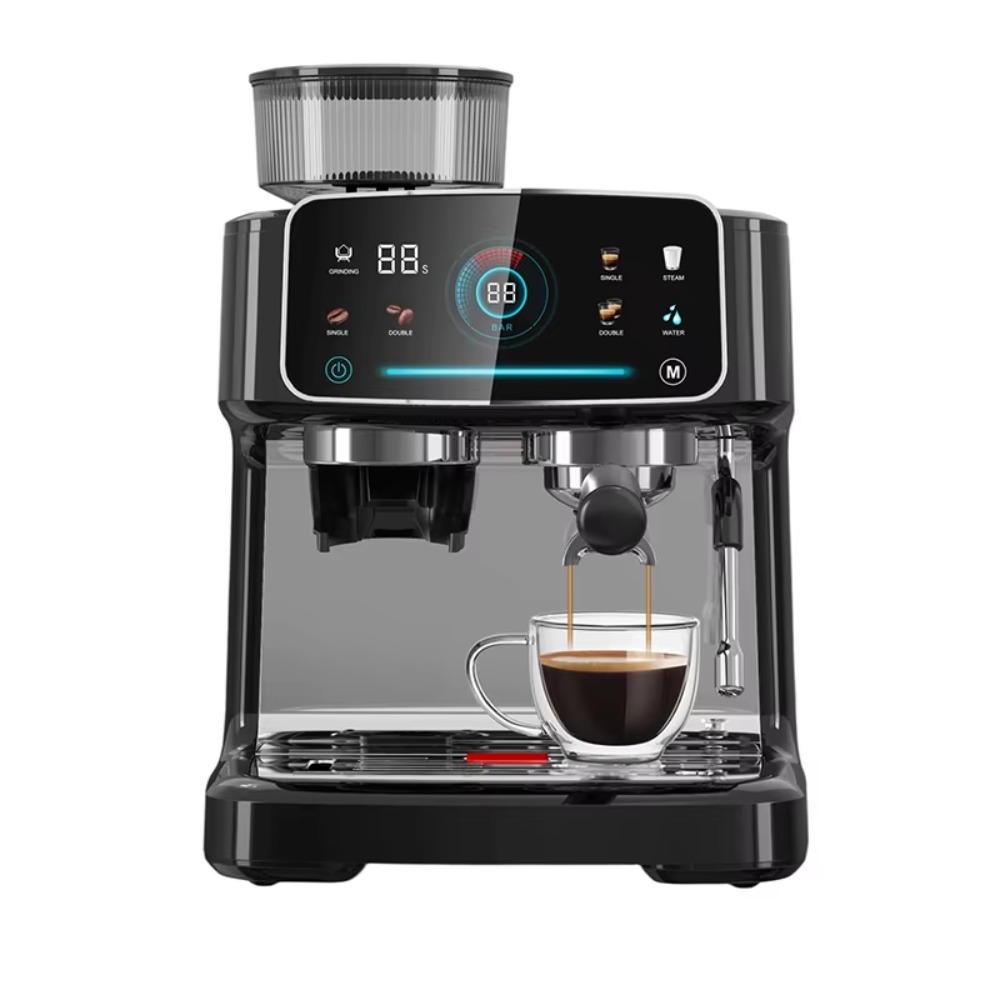 Commercial Espresso Machine - เครื่องชงกาแฟเอสเพรสโซ่รุ่นอัปเกรด ประสิทธิภาพสูง กำลังแรง สำหรับใช้ในเชิงพาณิชย์และในครัวเรือน พร้อมฟังก์ชั่นบดกาแฟในตัว