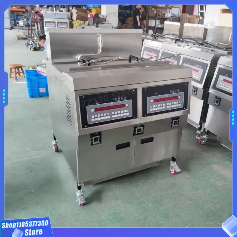 Commercial Kitchen Store - เครื่องทอดไฟฟ้าแบบสองถังเชิงพาณิชย์ ใช้แก๊ส สำหรับร้านอาหาร โรงแรม อุปกรณ์ครัว ร้านขายอาหาร