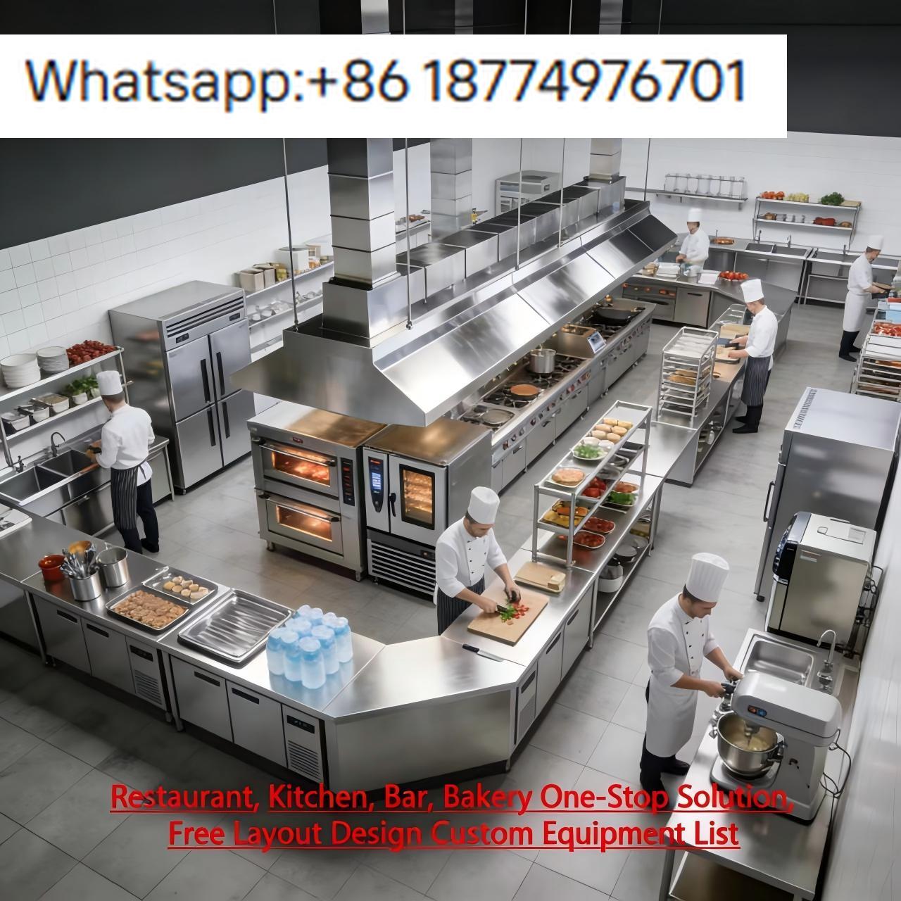 Commercial Kitchen Layouts - ชุดอุปกรณ์ร้านอาหารฟาสต์ฟู้ด KFC พร้อมออกแบบรูปแบบครัว เตาย่างแฮมเบอร์เกอร์ เครื่องทอด เตาปิ้งย่าง