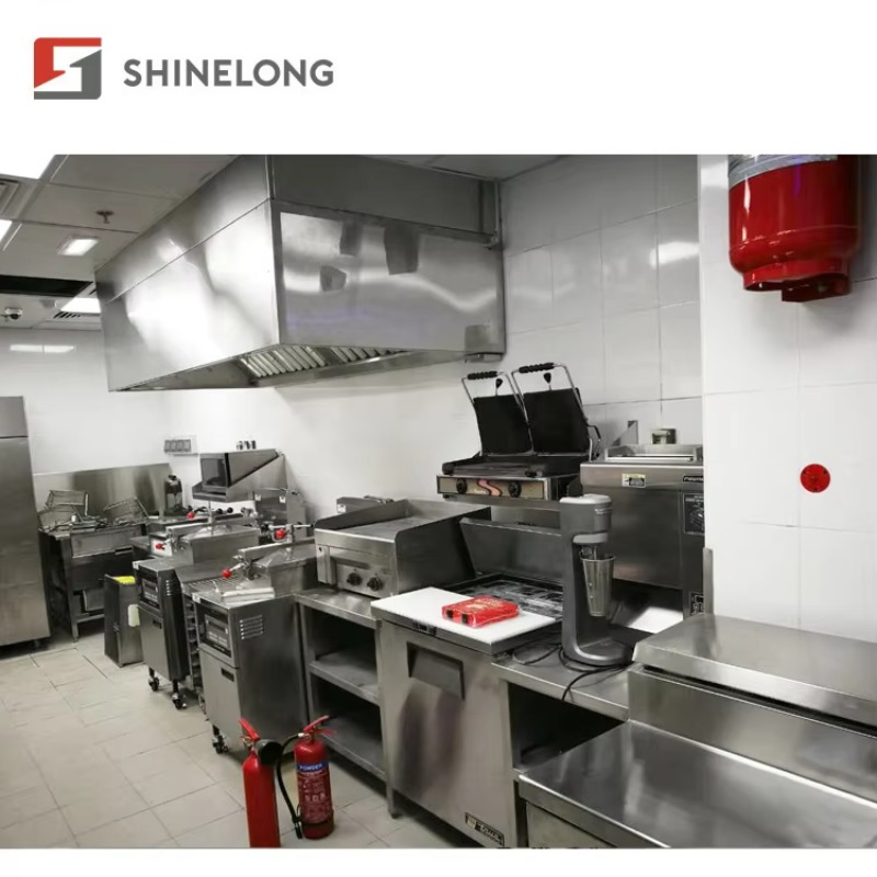 Commercial Kitchen Layouts - อุปกรณ์ร้านอาหารฟาสต์ฟู้ด การออกแบบรูปแบบครัว ชุดอุปกรณ์ร้านอาหารฟาสต์ฟู้ดเชิงพาณิชย์ เบอร์เกอร์