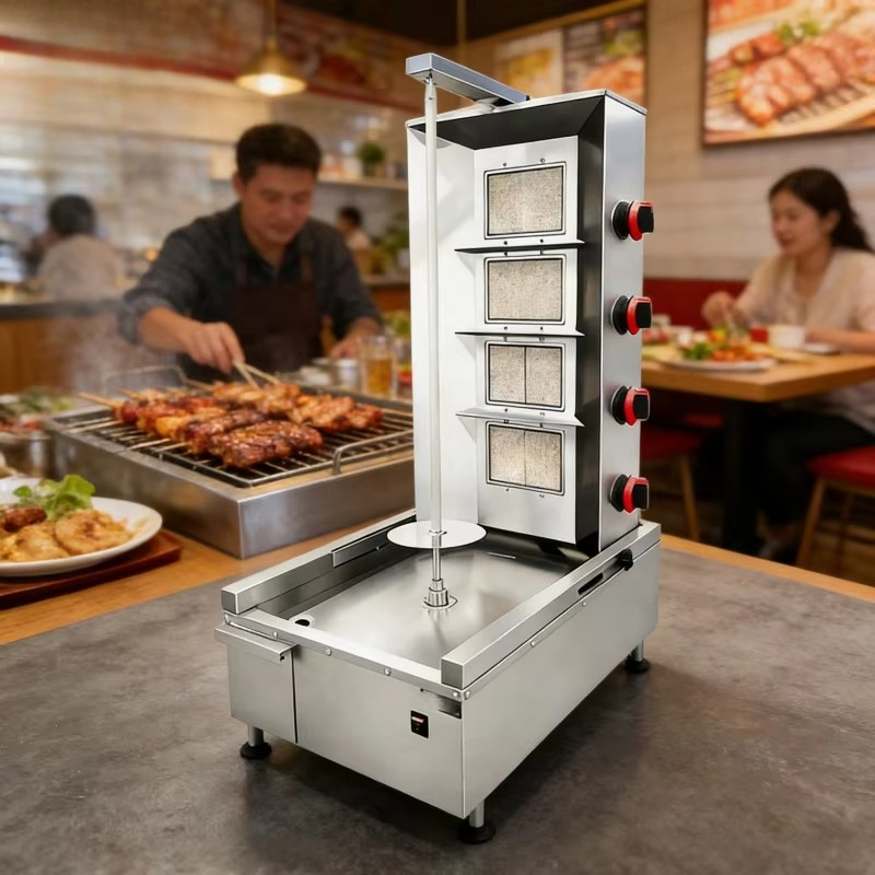 Kebab Shawarma Machine - เครื่องย่างชาวาห์มแบบตั้งโต๊ะสำหรับมืออาชีพ, เครื่องย่างเคบับเชิงพาณิชย์สำหรับร้านเคบับแบบหมุนสไตล์กรีก