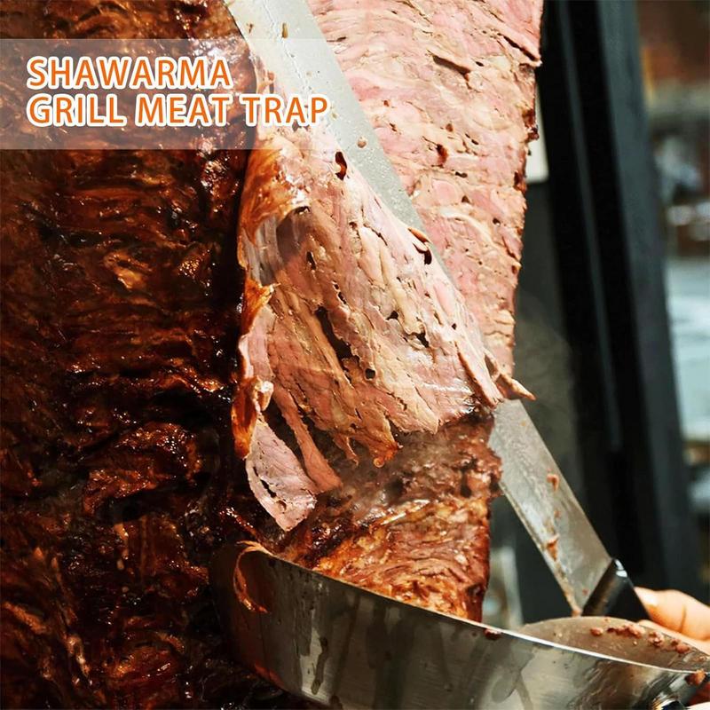 Kebab Shawarma Machine - มือถือเนื้อ Catcher บาร์บีคิวพลั่วสําหรับ Home มือถือ Rotisserie