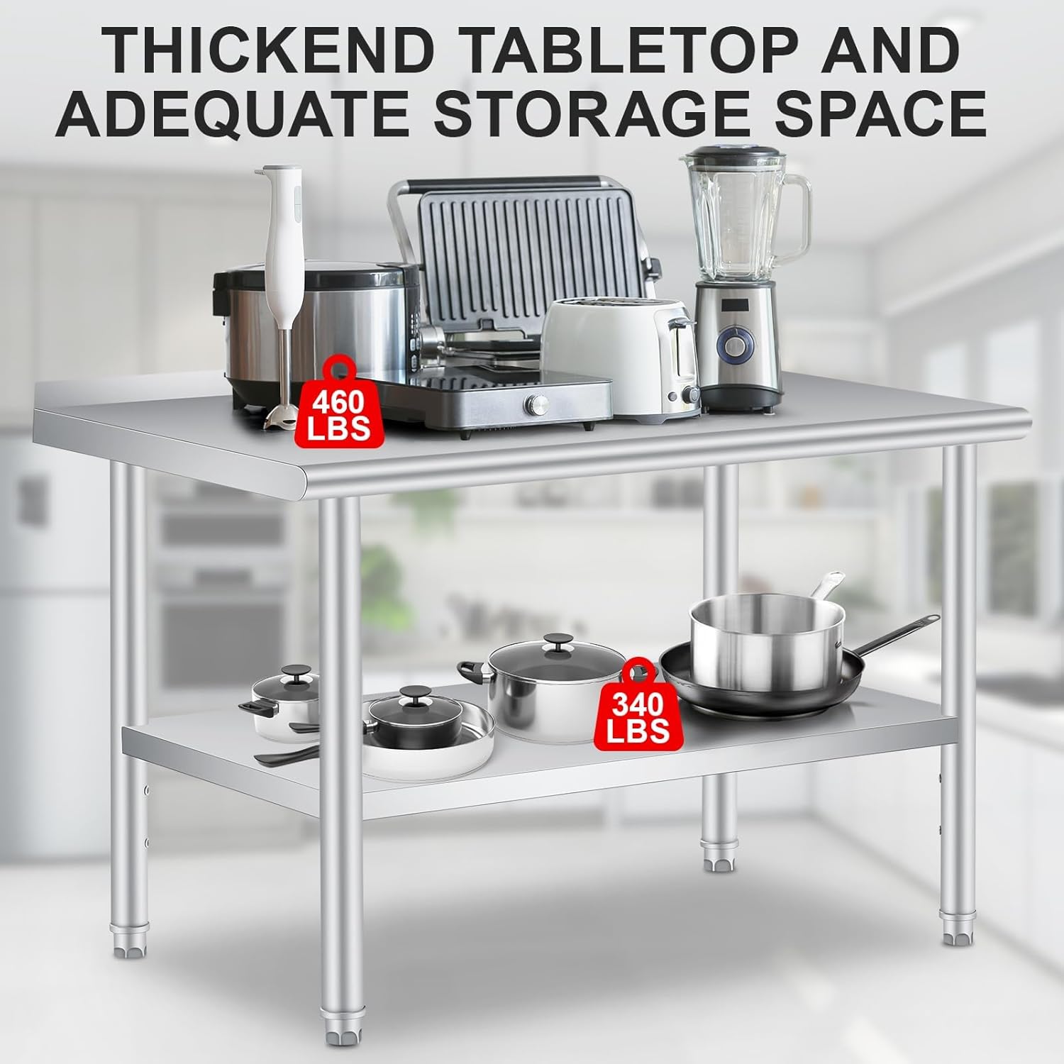 โต๊ะเตรียมอาหารสแตนเลสขนาด 60  - Commercial Kitchen Backsplash บทวิจารณ์และราคา