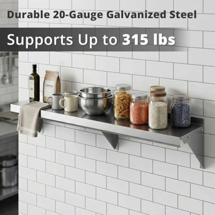 ชั้นวางติดผนังสำหรับครัวเชิงพา - Commercial Kitchen Backsplash บทวิจารณ์และราคา