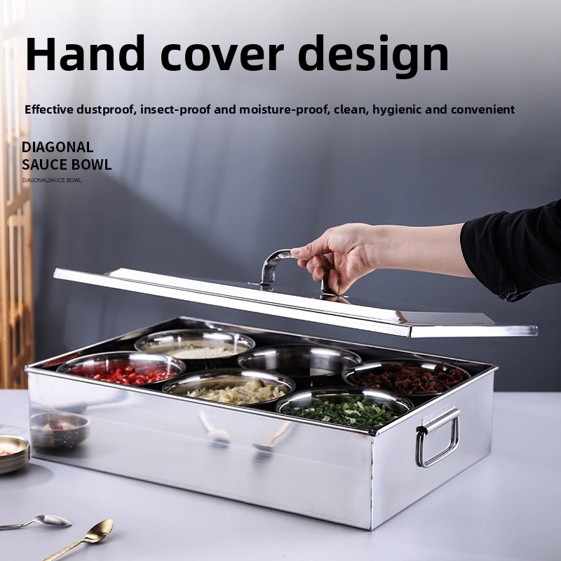 กล่องใส่เครื่องปรุงสแตนเลส 4D  - Commercial Kitchen Management บทวิจารณ์และราคา