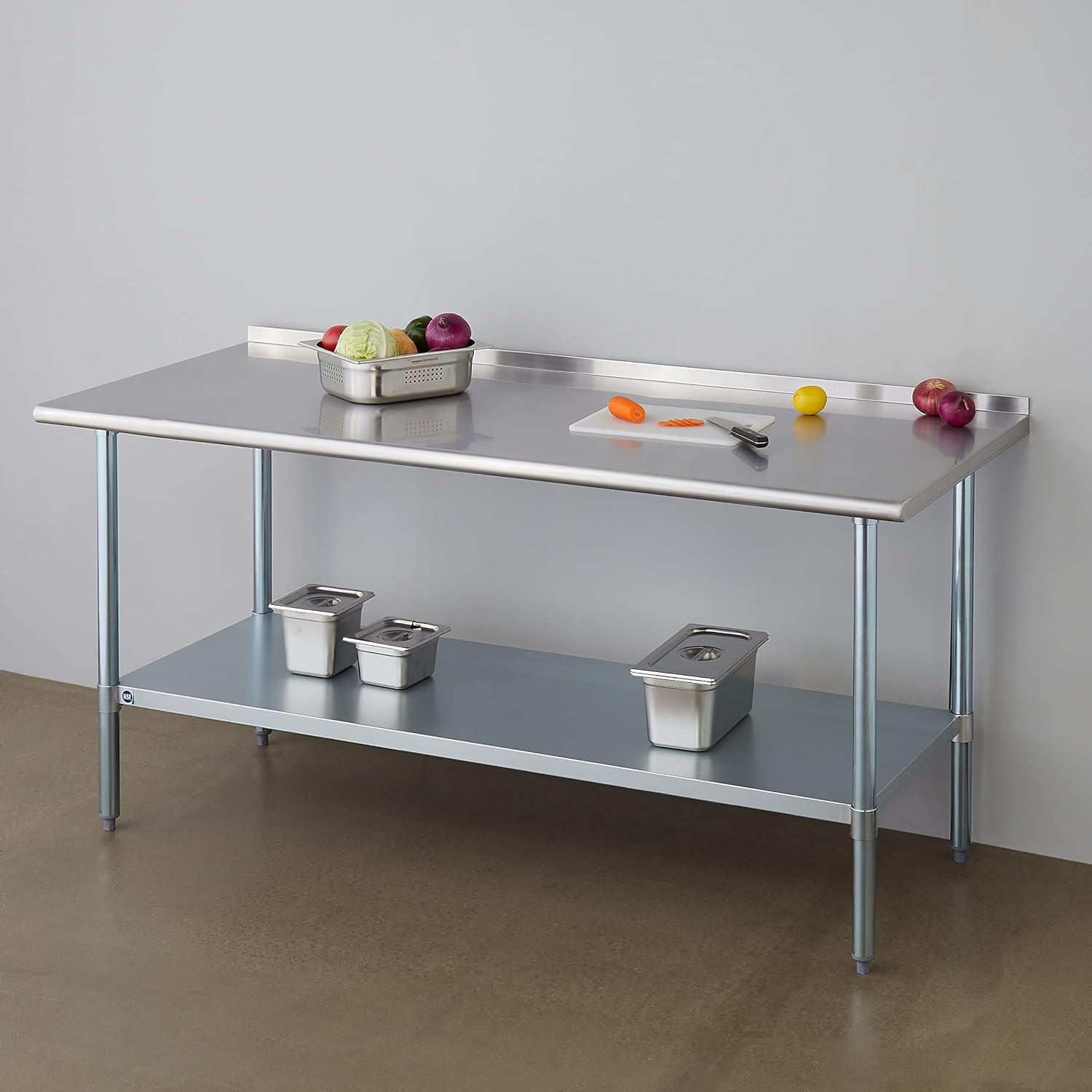 โต๊ะสแตนเลสสำหรับเตรียมอาหารแล - Commercial Kitchen Backsplash บทวิจารณ์และราคา