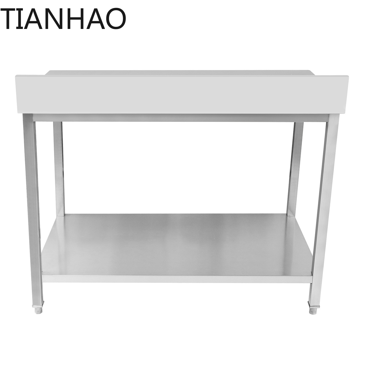 โต๊ะเตรียมอาหารสแตนเลสพร้อมแผ่ - Commercial Kitchen Backsplash บทวิจารณ์และราคา